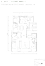缦云ONE4室2厅1厨3卫建面211.0㎡
