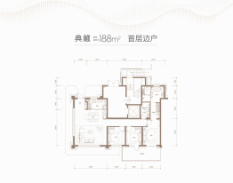 璞瑅润府4室2厅1厨3卫建面188.0㎡