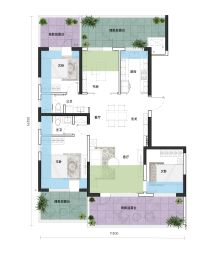 白桦林溿4室2厅1厨2卫建面110.0㎡