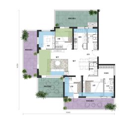 白桦林溿4室2厅1厨2卫建面125.0㎡