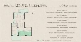 玖知春晓3室2厅1厨2卫建面98.0㎡