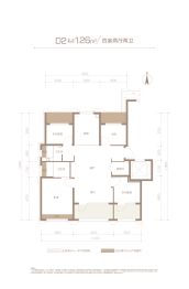 绿城·朗月和风4室2厅1厨2卫建面126.0㎡