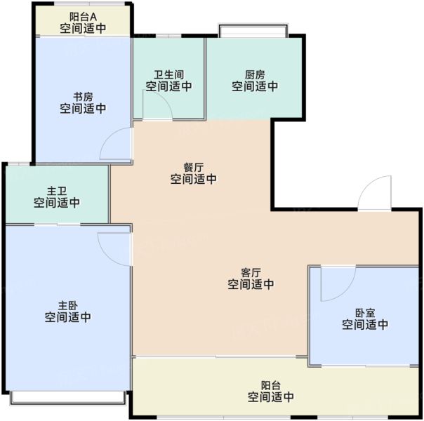 上海安高·海印华庭3室2厅2卫1厨119.00㎡户型图-上海房天下