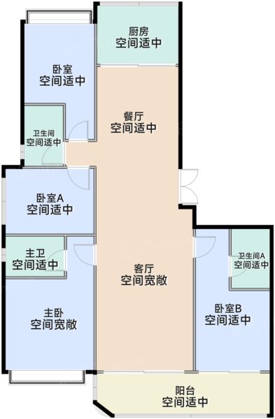 南昌建发朝阳云启4室2厅3卫179.00㎡户型图-南昌房天下