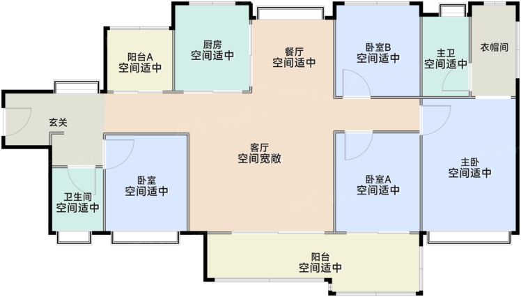 广州万科黄埔新城4室2厅2卫139.00㎡户型图-广州房天下