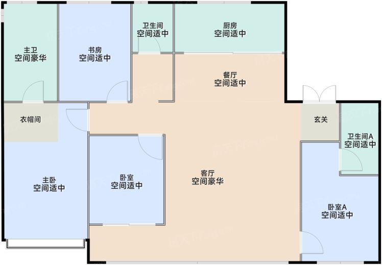 济南凤凰路壹号院4室2厅3卫180.00㎡户型图-济南房天下