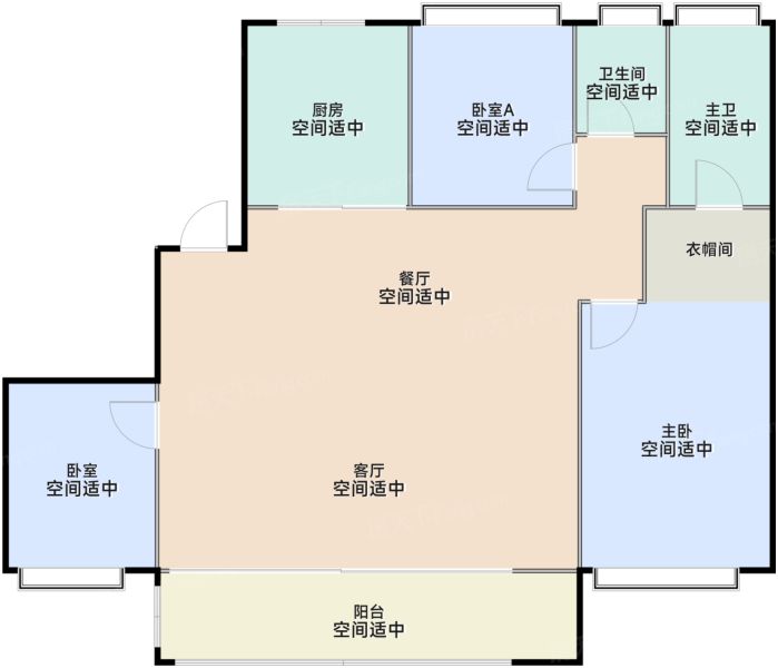 苏州泊印澜庭3室2厅2卫132.00㎡户型图-苏州房天下
