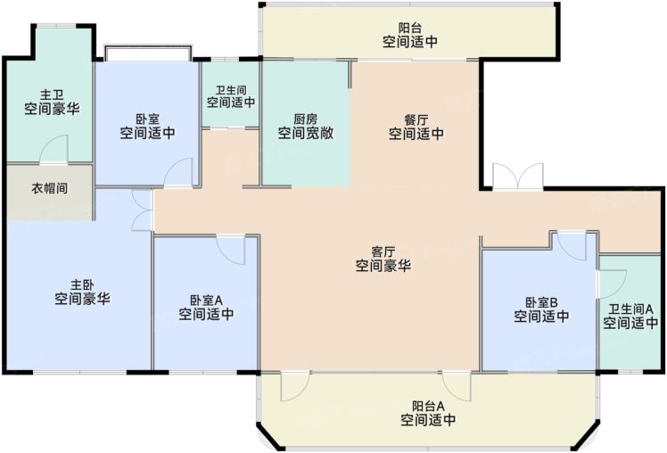 苏州中建太泽之星丨御湖4室2厅3卫215.00㎡户型图-苏州房天下