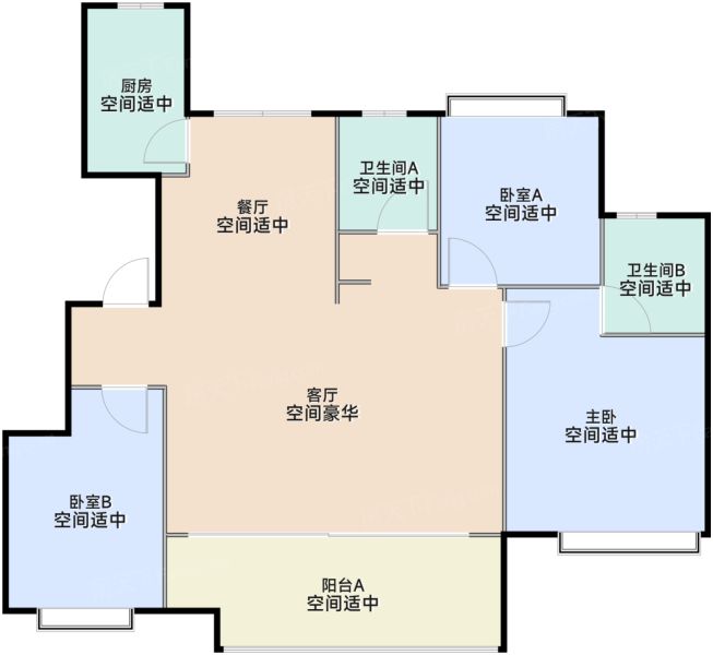 合肥尚泽臻园3室2厅2卫120.00㎡户型图-合肥房天下