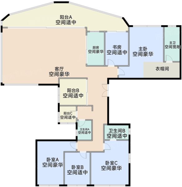 佛山城发高明壹号4室2厅3卫258.00㎡户型图-佛山房天下